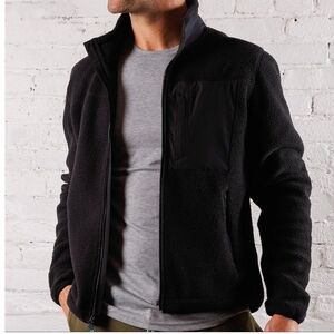 LIVGERGY Black Sherpa Fleece Jacket